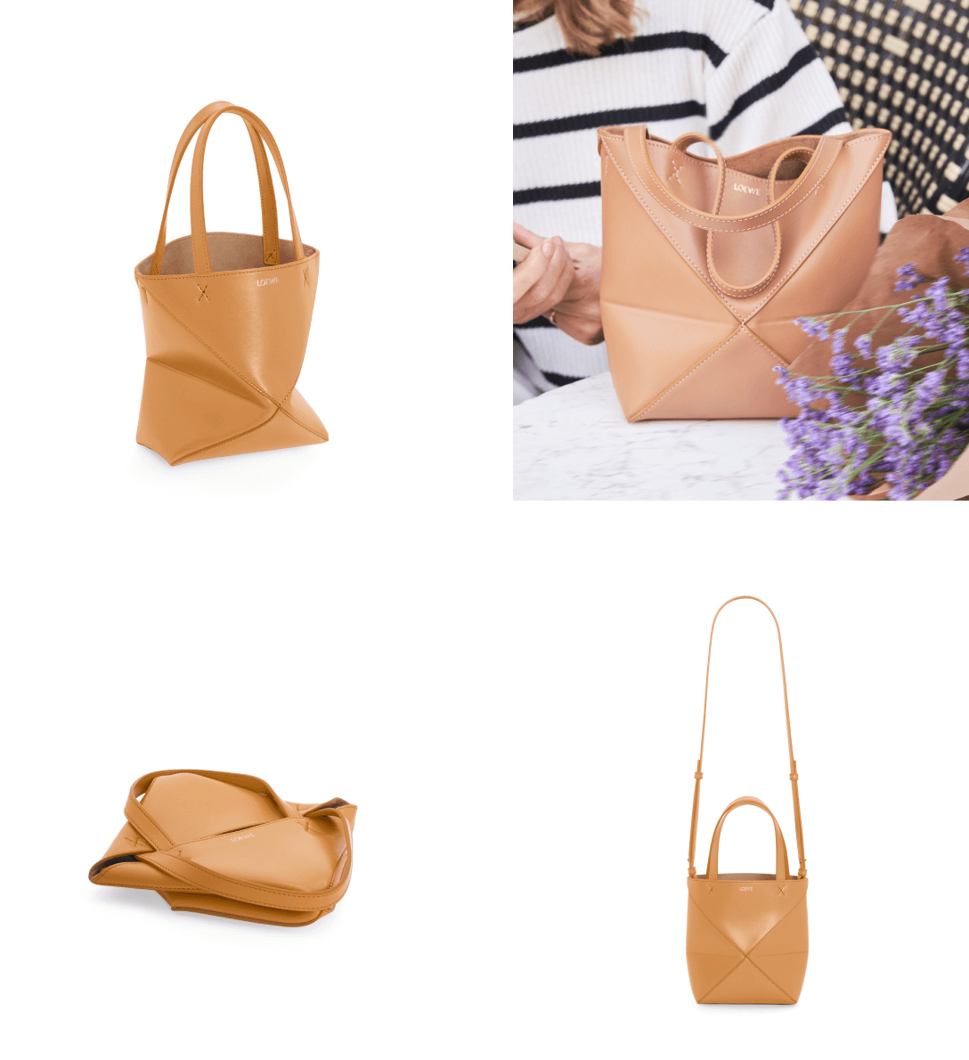 Puzzle Fold Tote Mini Marrón | Loewe