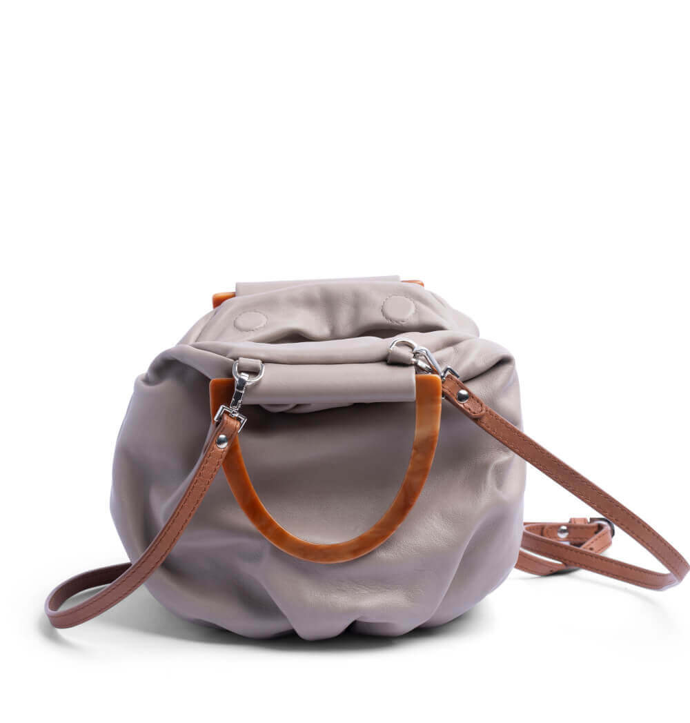 Bolsa Asa Caramelo Lino | Malababa