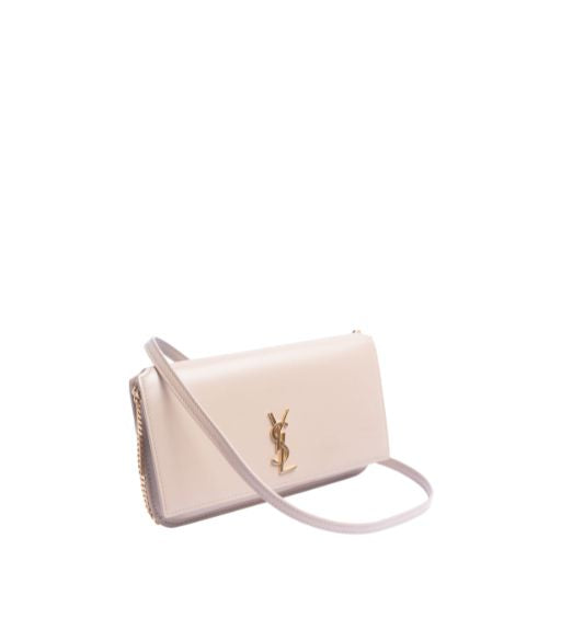Bolso Bolso cartera con monograma Beige de Yves Saint Laurent