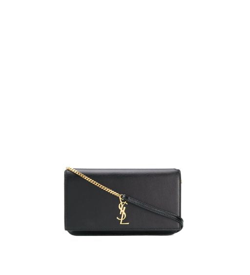 Bolso Bolso cartera con monograma Negro de Yves Saint Laurent