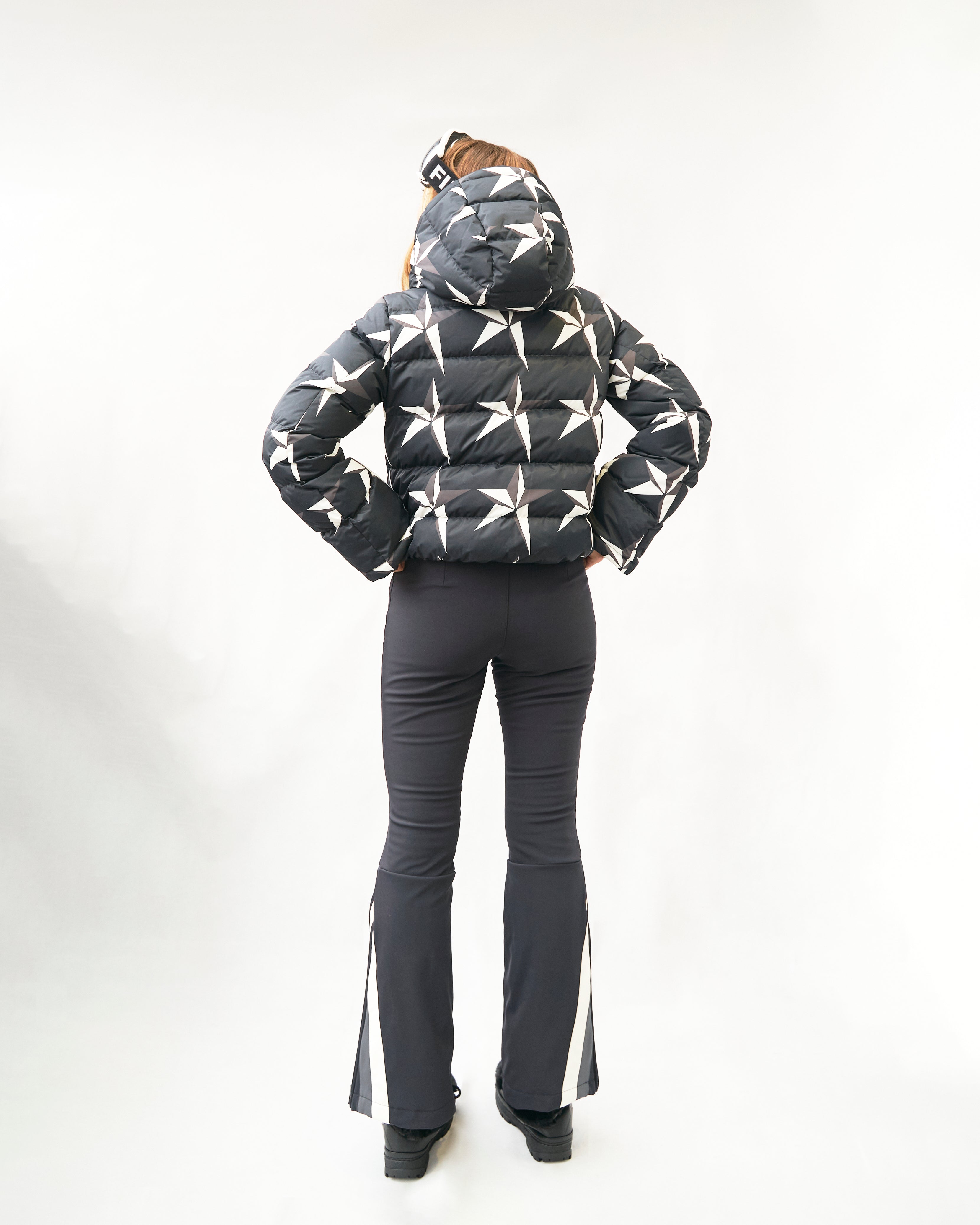 Pantalón Mid Rise Chevron Flare | Perfect Moment