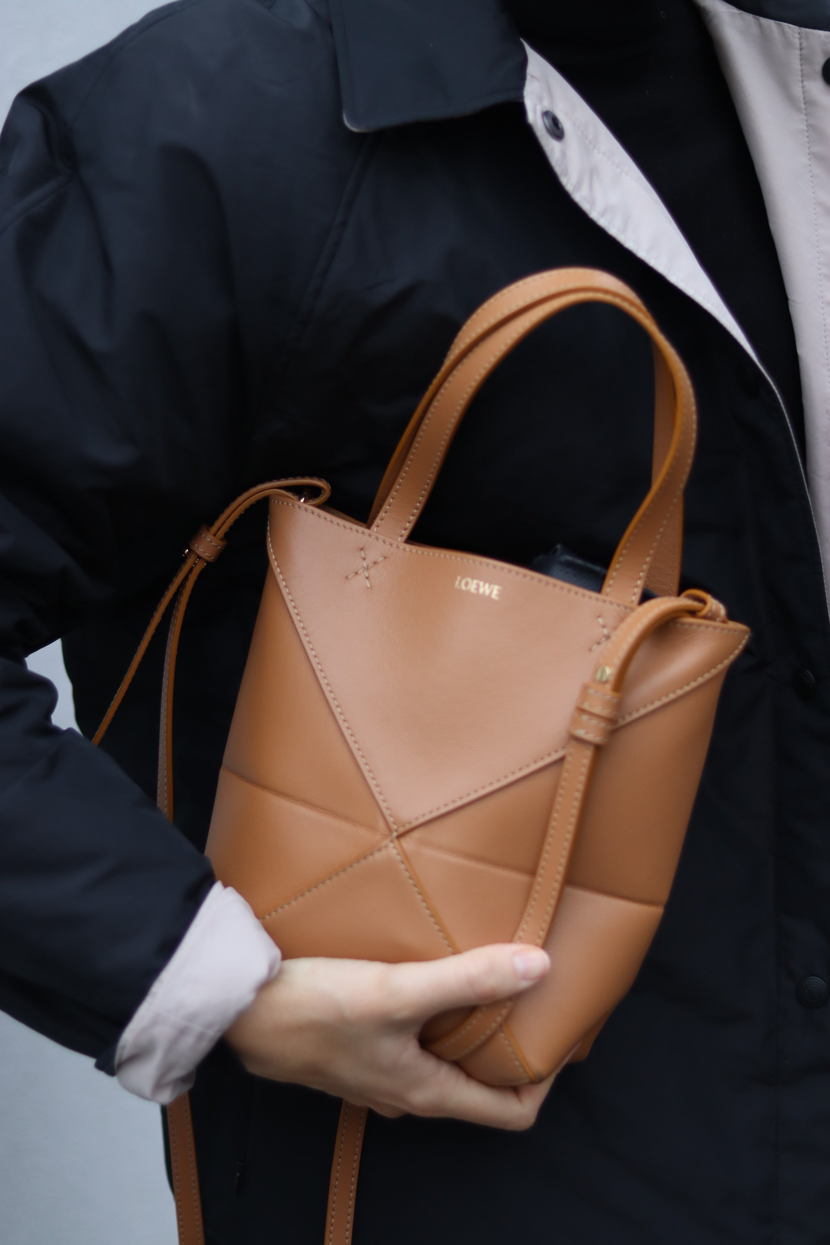 Puzzle Fold Tote Mini Marrón | Loewe